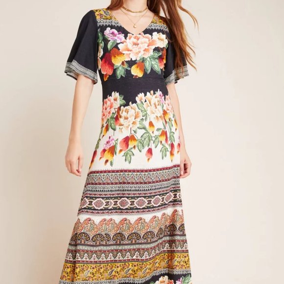 Farm Rio for Anthropologie Esmeralda Floral Maxi Dress - Picture 1 of 6